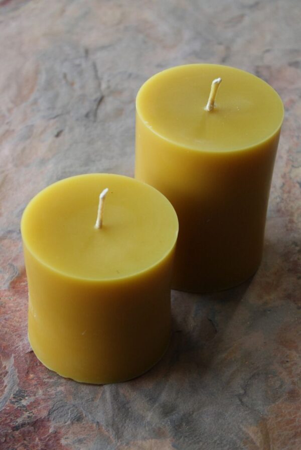 Beeswax Pillar Candle Tall - Image 4