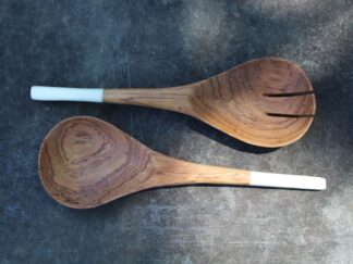 salad servers wood and bone